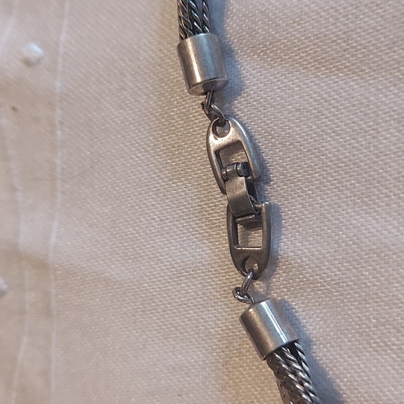 Vintage Sterling Braided Necklace - Picture 4 of 5